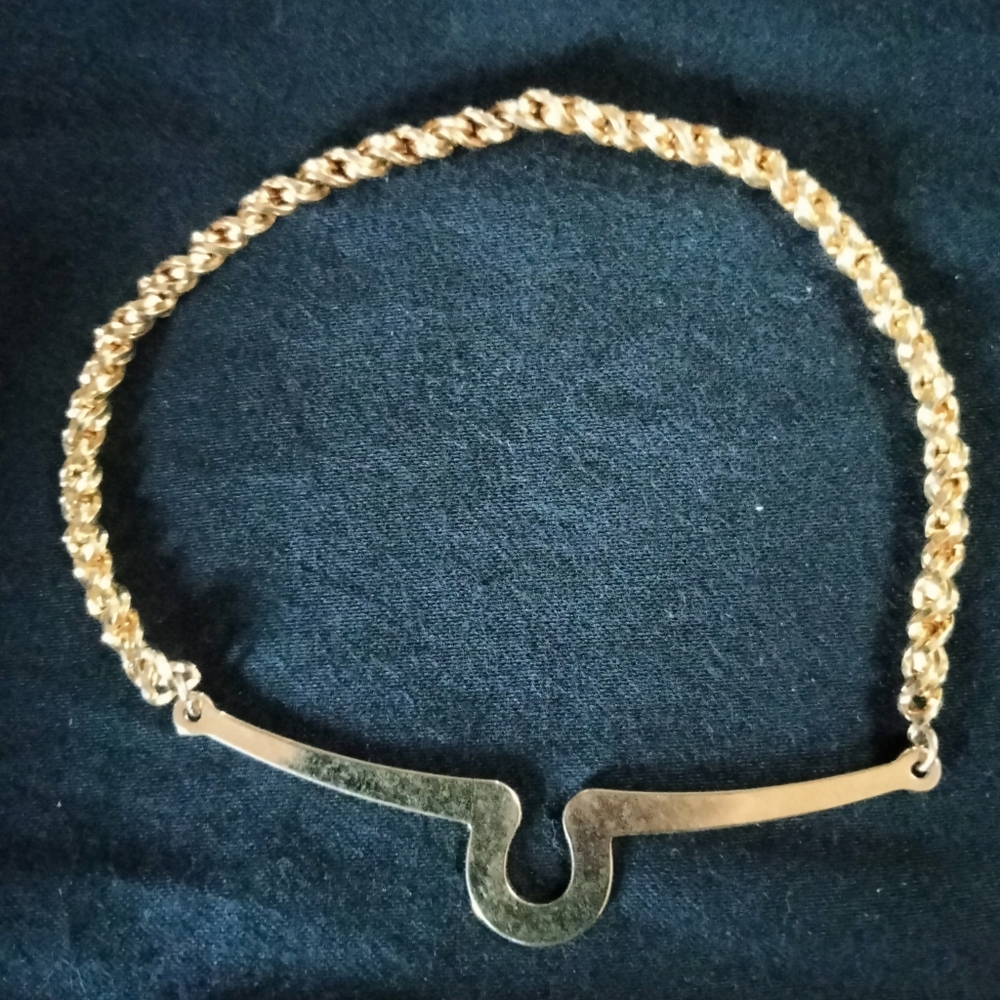 Giorgio Brutini Tie Bar with Goldtone Chain Vintage